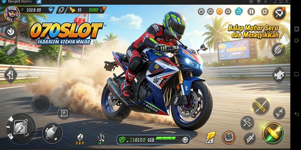 Gameplay seru balap motor di 070SLOT yang penuh adrenalin.