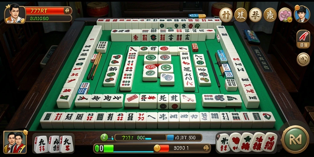 Tampilan gameplay 777RT yang seru dan menantang dalam permainan Mahjong.