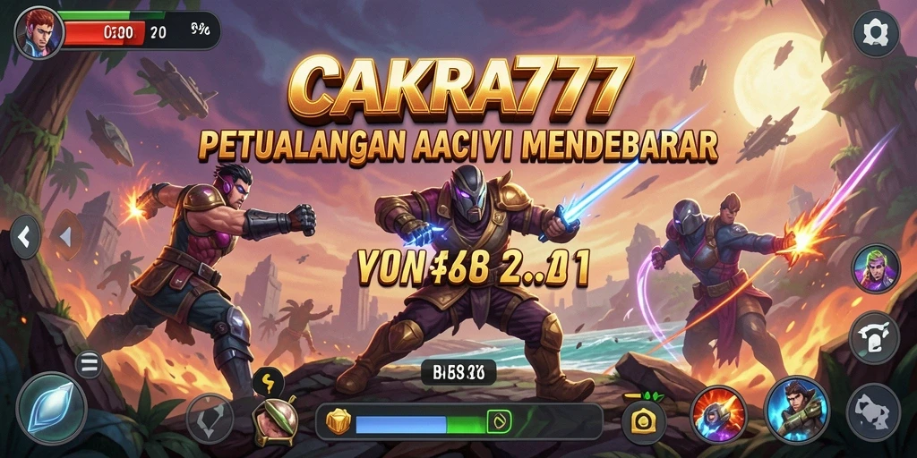 Tampilan gameplay aksi dari CAKRA777 yang mendebarkan.