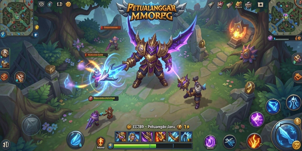 Tampilan seru dalam gameplay EE789 yang menampilkan pertempuran epik.