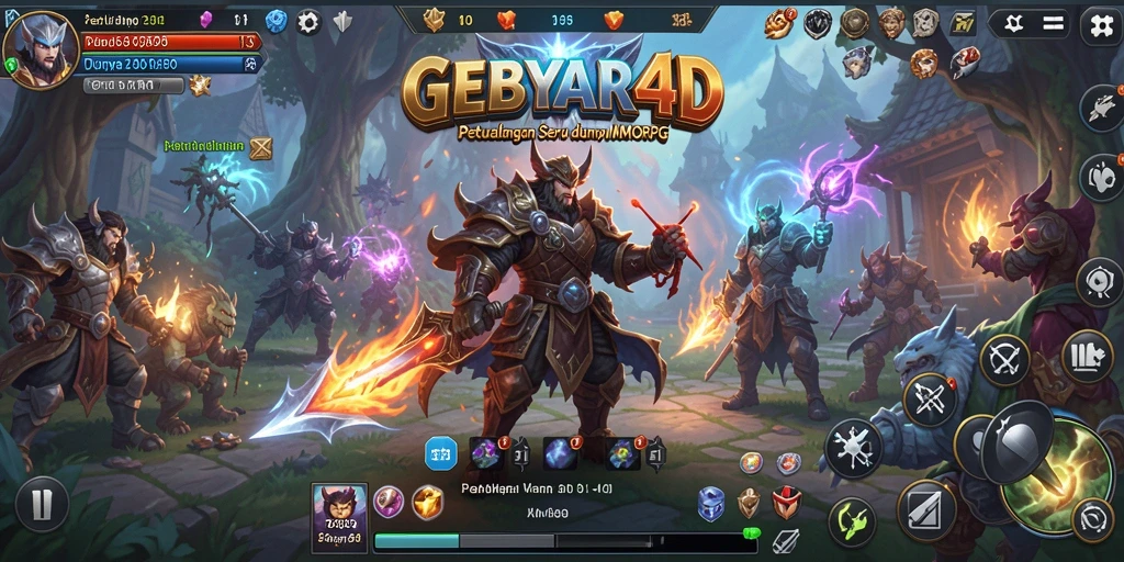 Tampilan gameplay seru di GEBYAR4D, menjelajahi dunia fantasi.