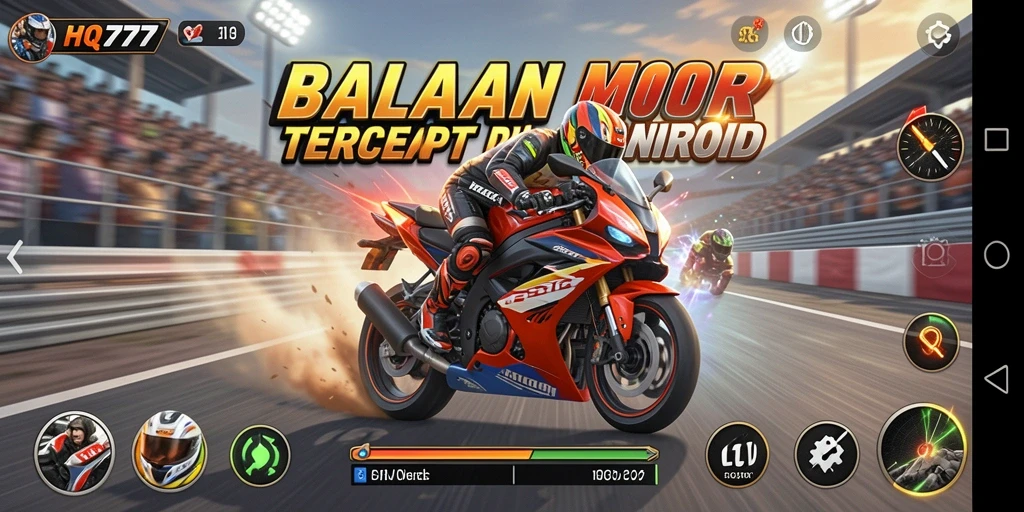 Gameplay dinamis dengan balapan motor yang mendebarkan