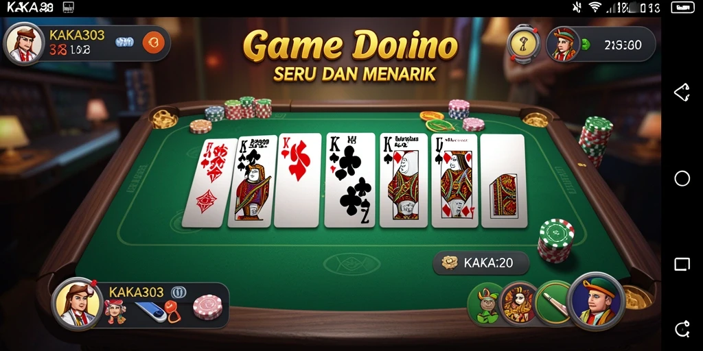 Tampilan menarik gameplay KAKA303 saat bermain Domino.