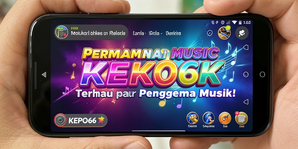 Screenshot gameplay KEPO66 menunjukkan pengguna menikmati permainan musik yang interaktif.