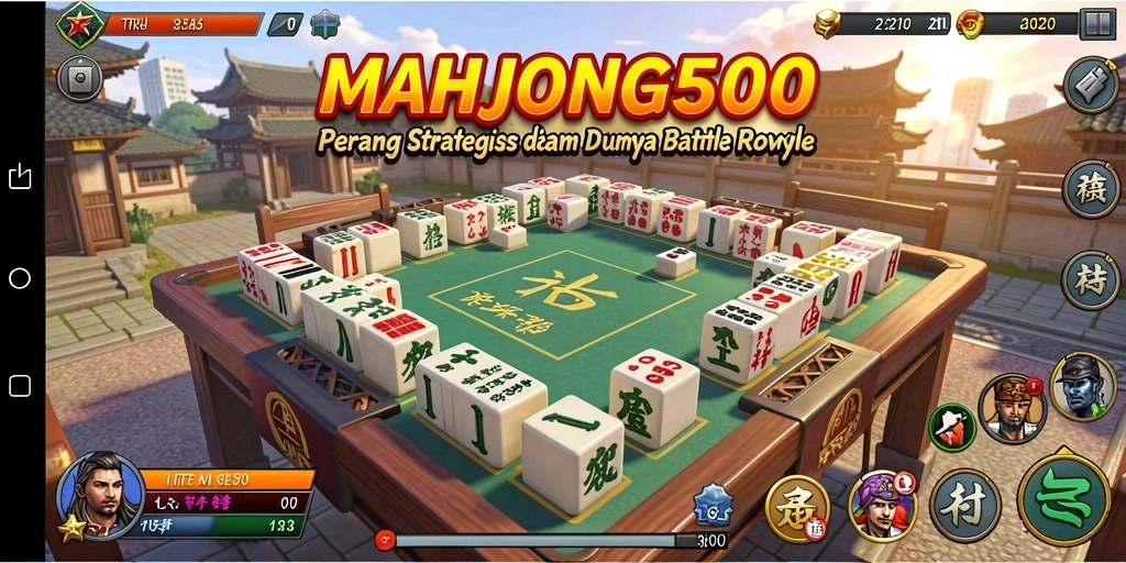 Screenshot gameplay MAHJONG500 menampilkan pertempuran seru dan strategi yang mendebarkan.