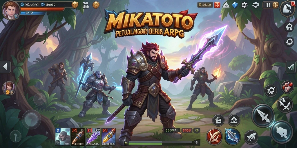 Tampilan gameplay MIKATOTO yang penuh aksi dan petualangan.