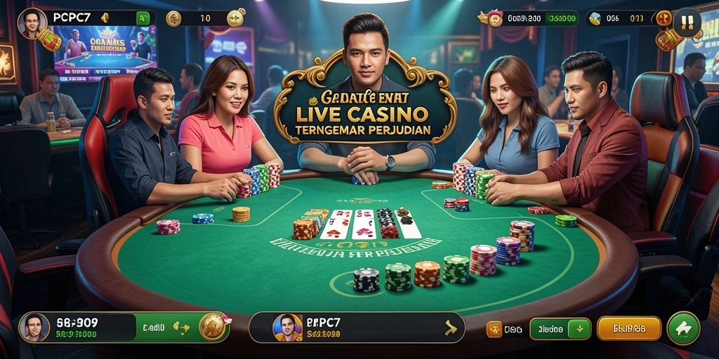 Tampilan gameplay menarik dalam aplikasi Live Casino PCPC7.