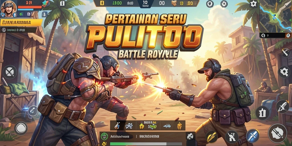 Tampilan gameplay seru PULITOTO dalam pertarungan Battle Royale.