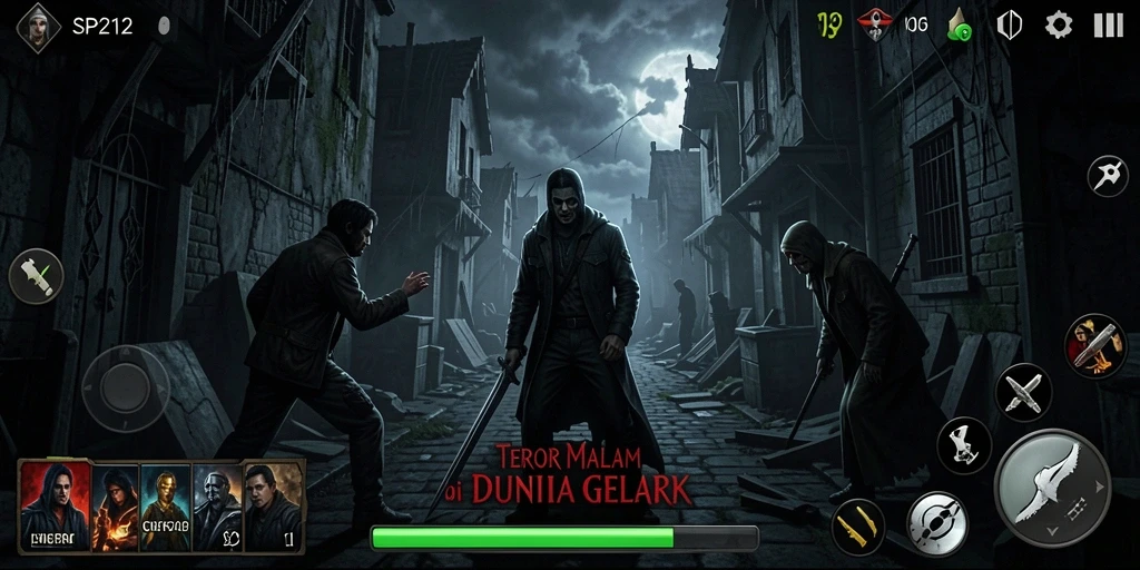 Tangkapan layar SP212 menampilkan adegan menegangkan dengan atmosfer horor yang intens.