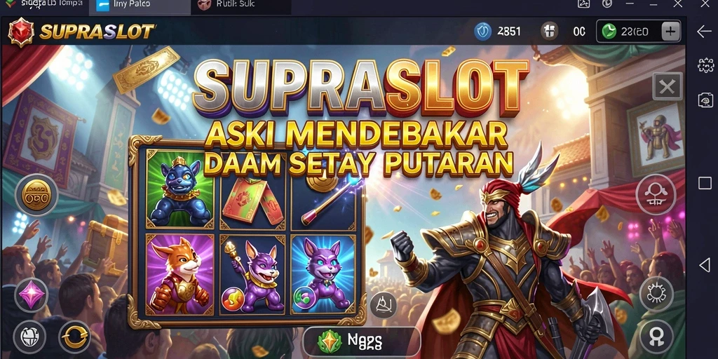 Tangkapan layar menunjukkan pertempuran mendebarkan di SUPRASLOT.